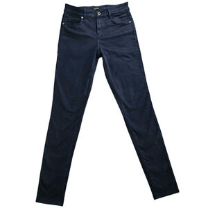 Massimo Dutti Size 4 Womens Premium Black Denim Slim Fit Tailored Jeans